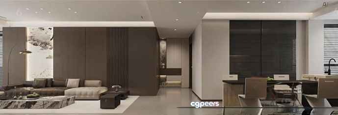 Modern Living Room 3D Model - 14532 - CORONA Render Modern Living Room 3D Model - 14532 - CORONA Render