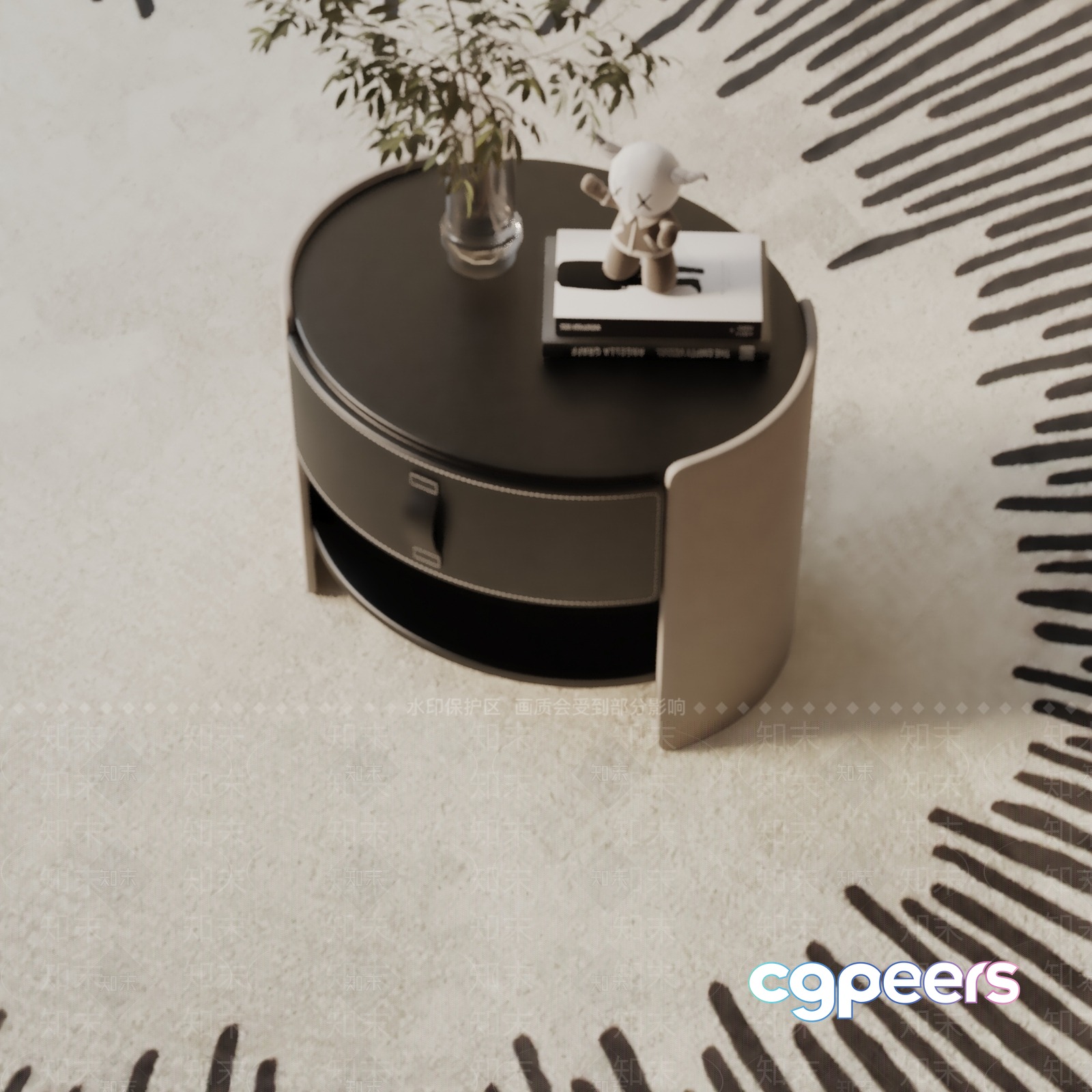 Modern Living Room 3D Model - 9846 - VRAY Render