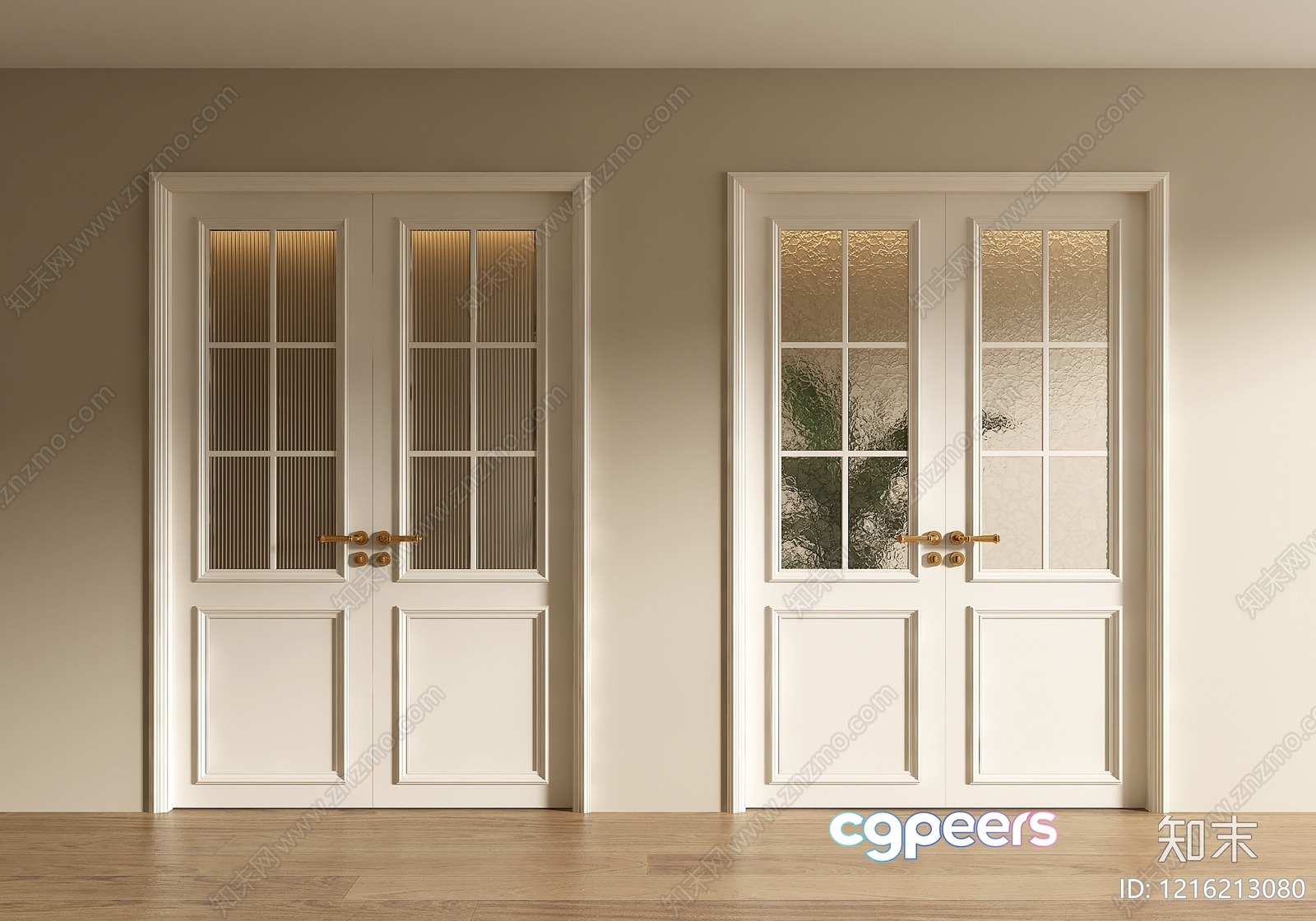 Modern White French Doors 3D Model - 12593 - VRAY Render Modern White French Doors 3D Model - 12593 - VRAY Render