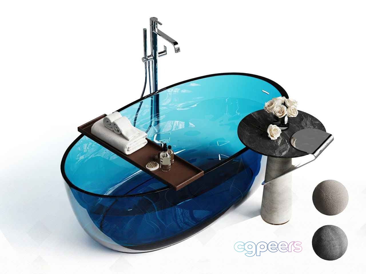 A Modern Bathtub 3D Model - 1392 - CORONA Render