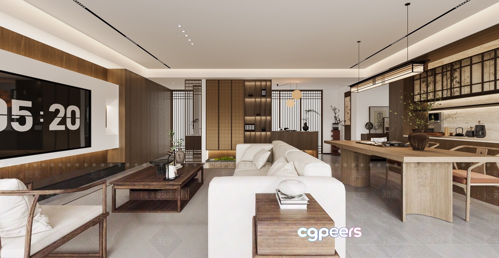 Modern Living Room 3D Model - 4680 - VRAY Render Modern Living Room 3D Model - 4680 - VRAY Render
