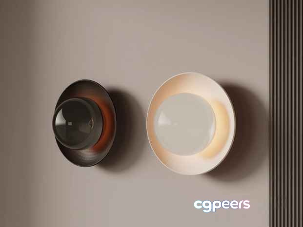 Two Wall Sconces 3D Model - 22508 - VRAY Render
