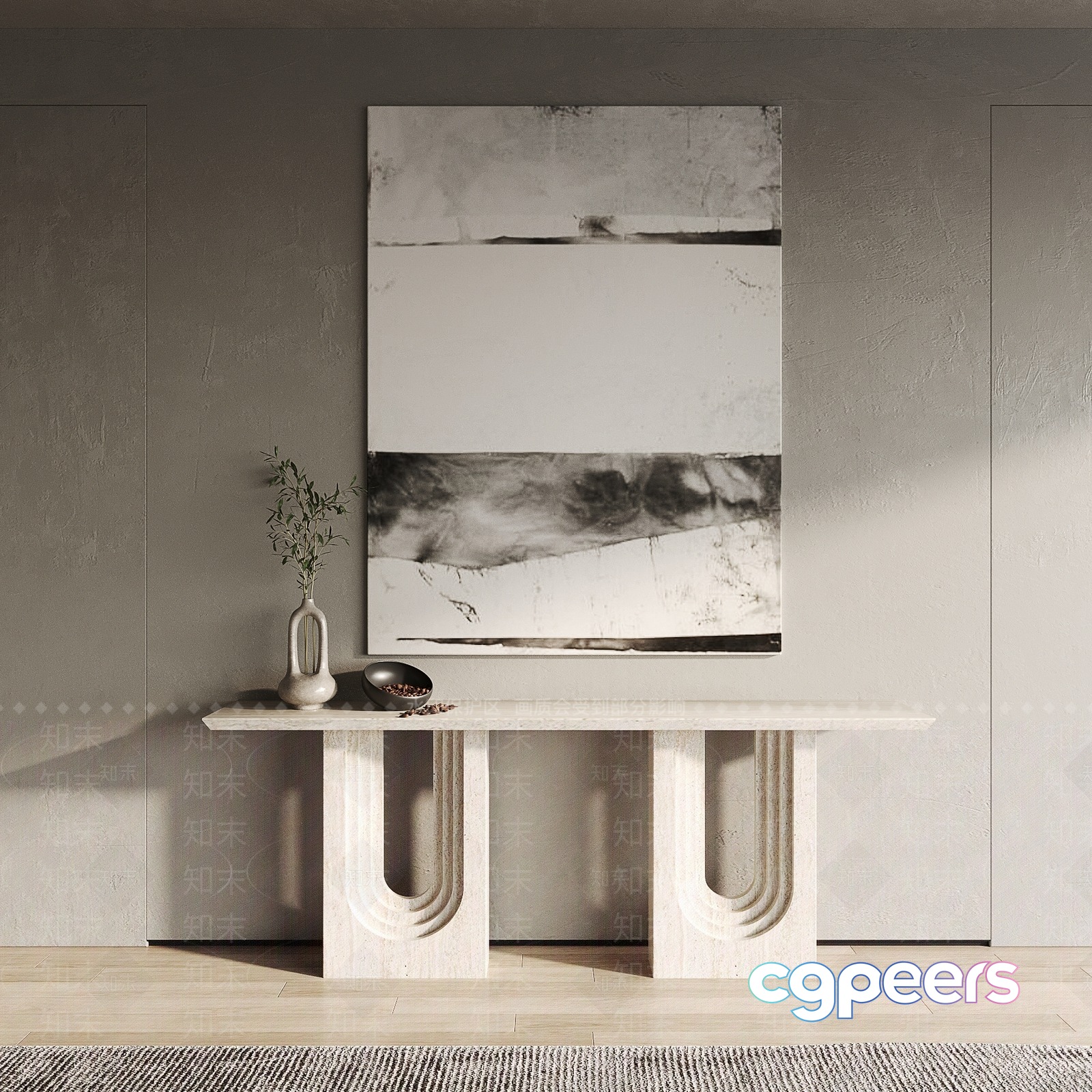 Modern Minimalist Interior 3D Model - 7301 - VRAY Render Modern Minimalist Interior 3D Model - 7301 - VRAY Render
