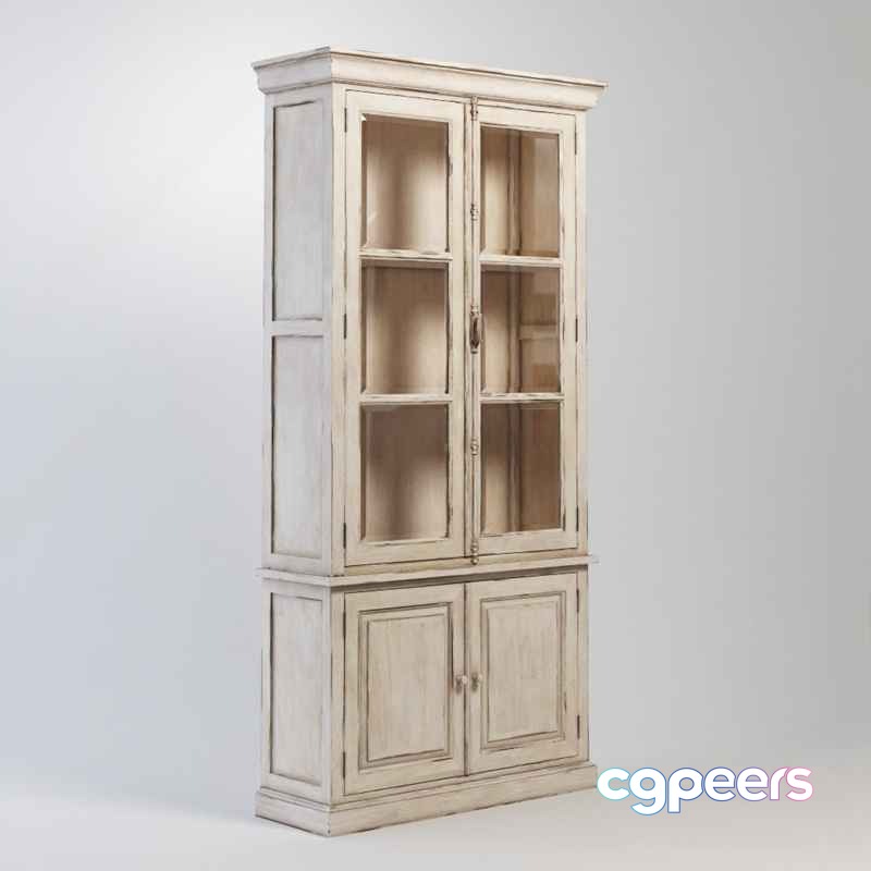A Distressed Cabinet 3D Model - 14382 - VRAY Render