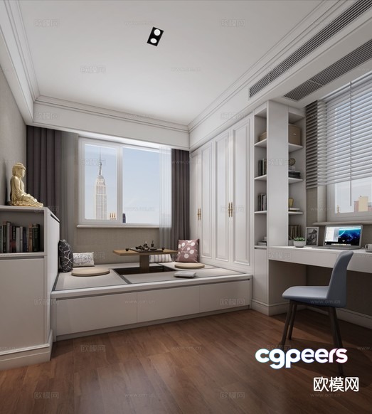 Modern Study Room 3D Model - 21739 - VRAY Render Modern Study Room 3D Model - 21739 - VRAY Render