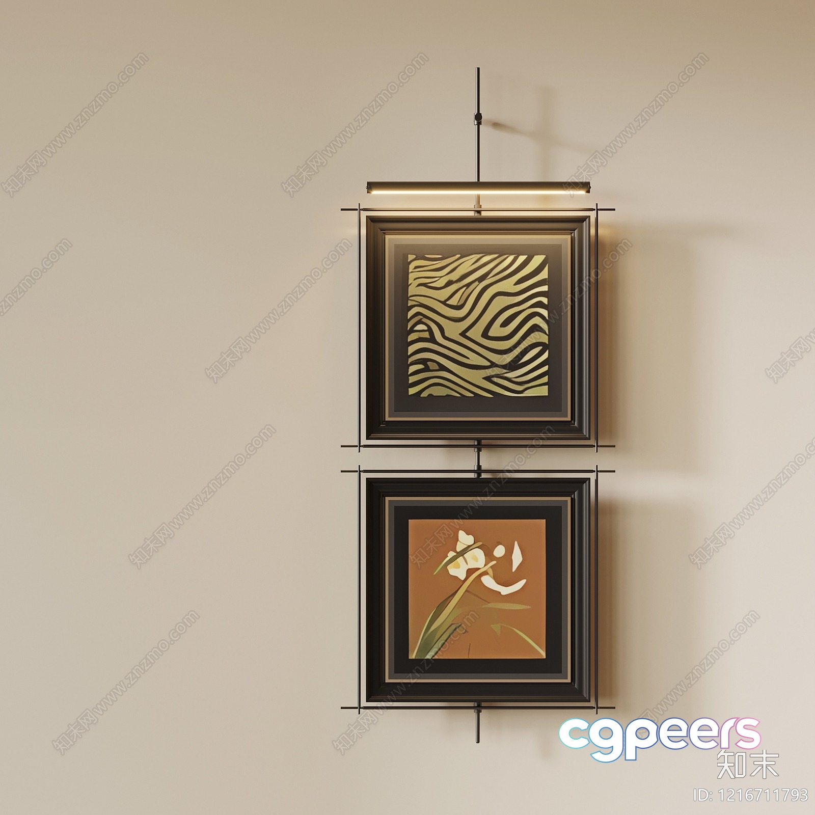 Modern Wall Art 3D Model - 18104 - VRAY Render