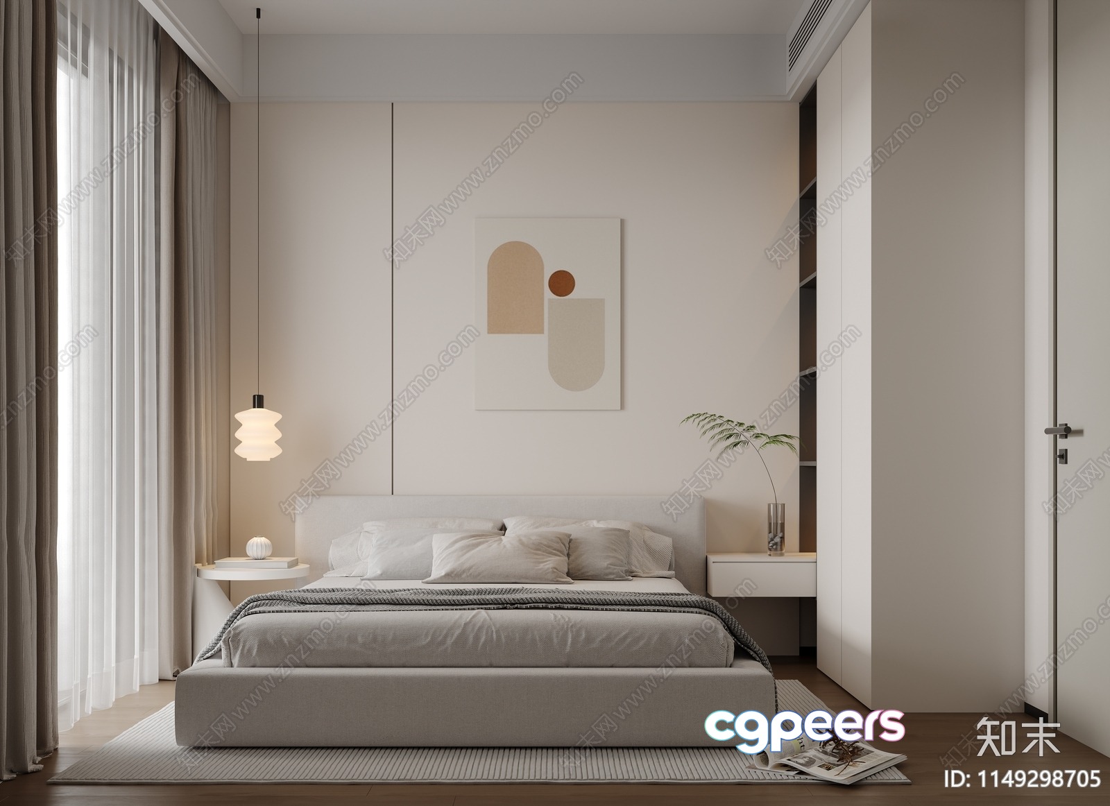 Cozy Bedroom 3D Model - 15197 - VRAY Render Cozy Bedroom 3D Model - 15197 - VRAY Render