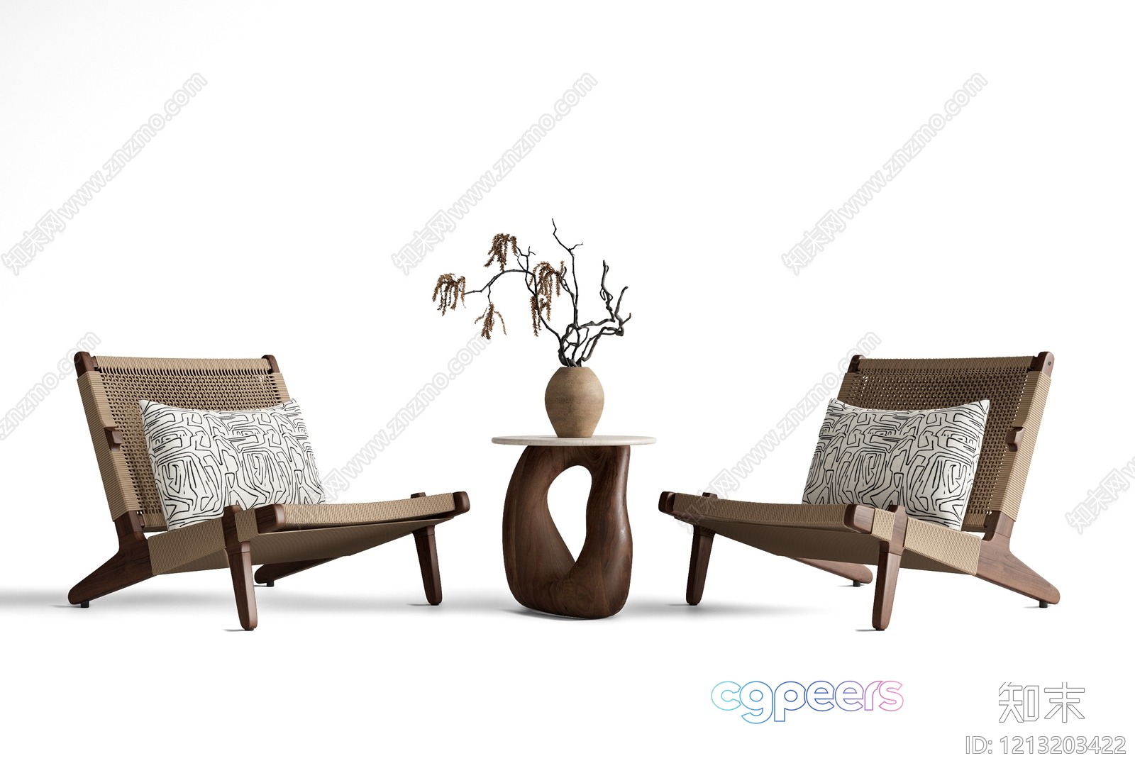 Mid-Century Modern Furniture 3D Model - 12799 - VRAY Render Mid-Century Modern Furniture 3D Model - 12799 - VRAY Render