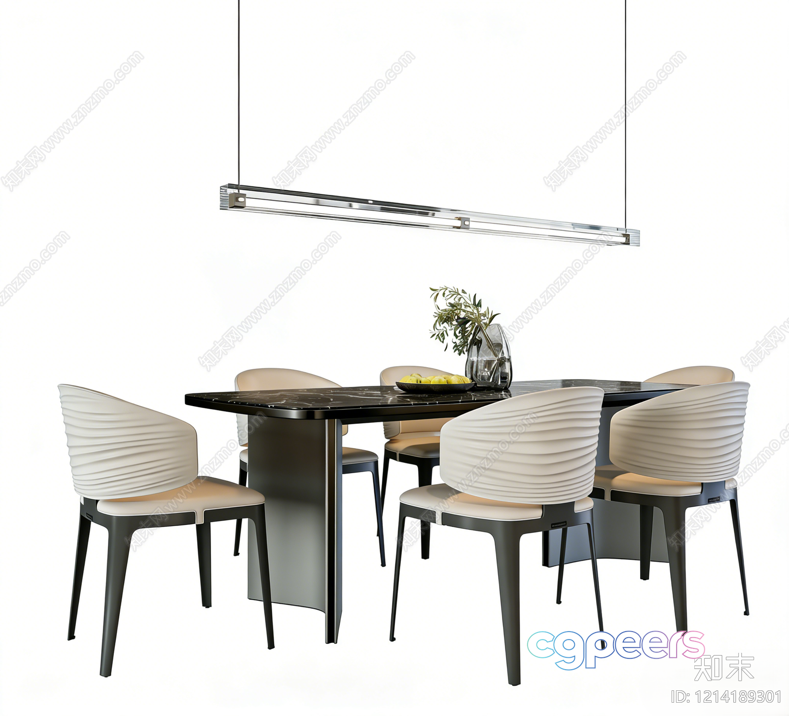 Modern Dining Table 3D Model - 16084 - VRAY Render Modern Dining Table 3D Model - 16084 - VRAY Render