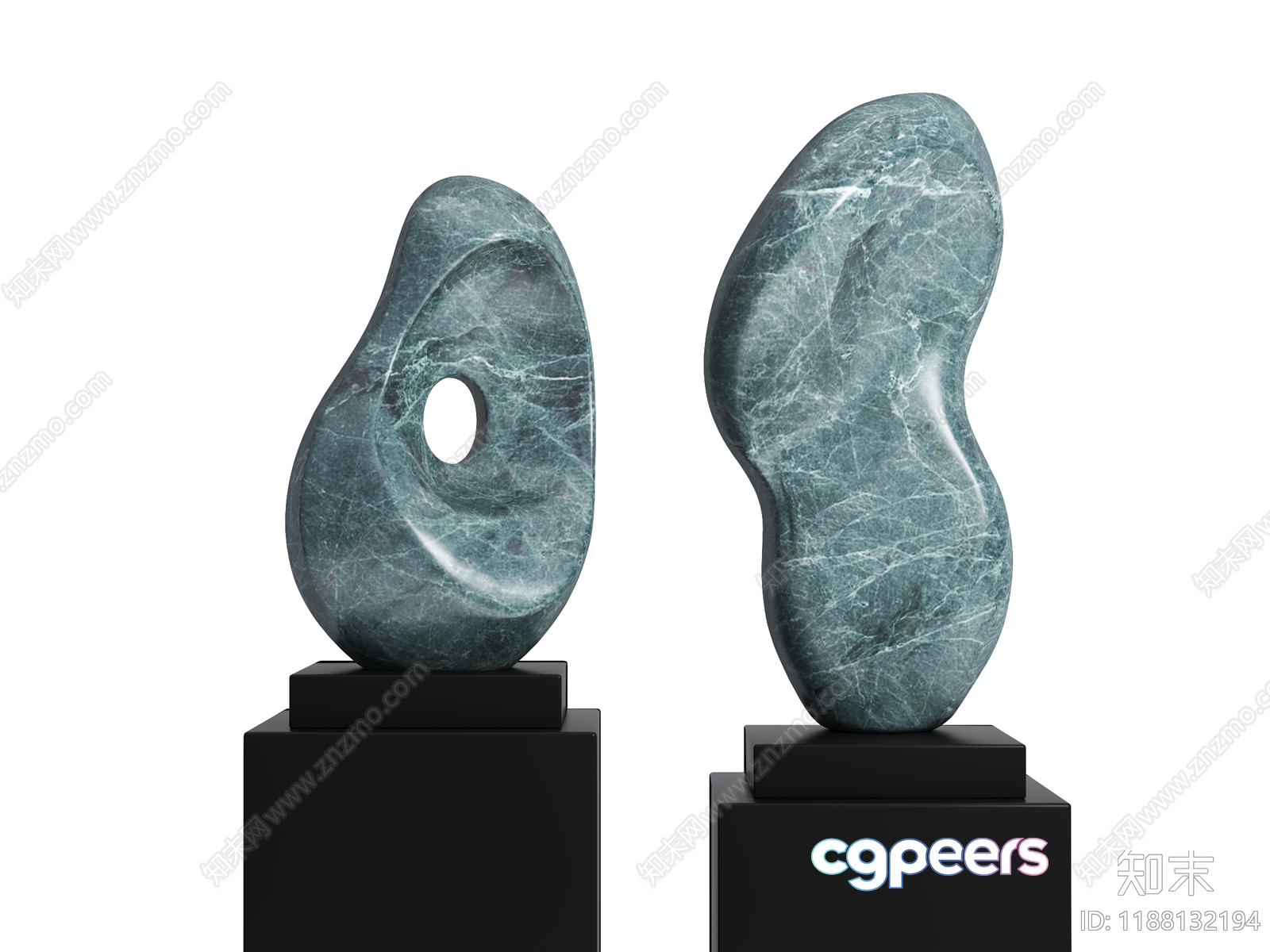 Abstract Stone Sculptures 3D Model - 16813 - VRAY Render Abstract Stone Sculptures 3D Model - 16813 - VRAY Render