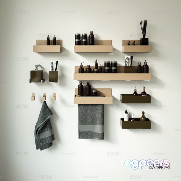 Modern Bathroom Storage 3D Model - 22128 - VRAY Render
