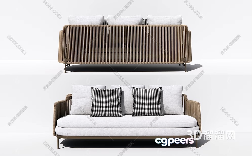 Modern Outdoor Sofa 3D Model - 12056 - VRAY Render Modern Outdoor Sofa 3D Model - 12056 - VRAY Render