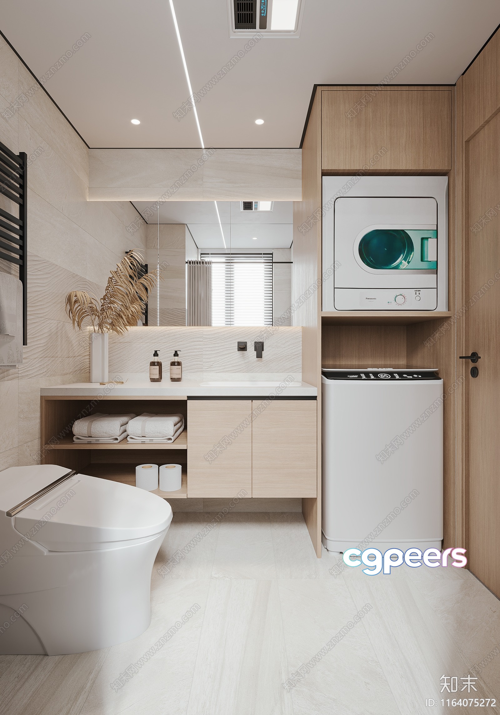 A Modern Bathroom 3D Model - 5163 - VRAY Render A Modern Bathroom 3D Model - 5163 - VRAY Render