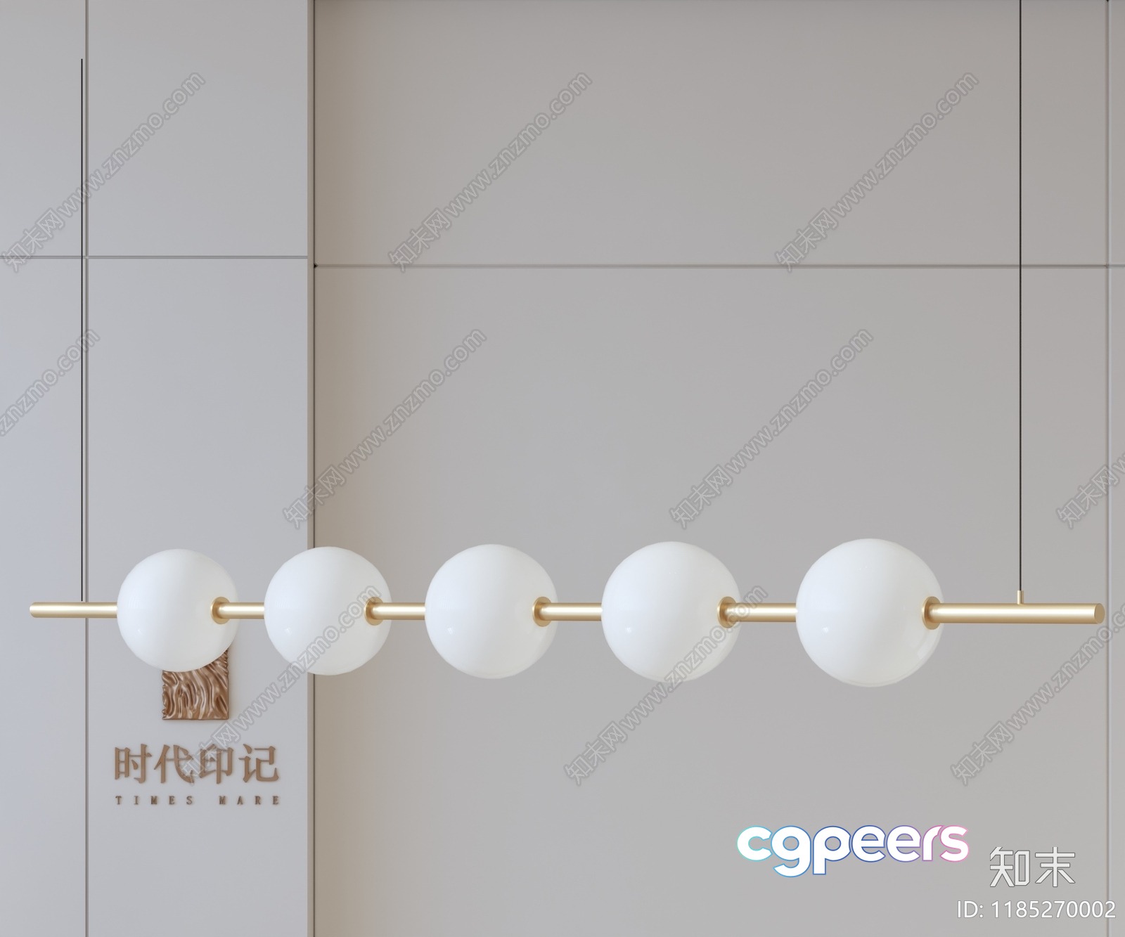 Gold Light Fixture 3D Model - 18628 - VRAY Render