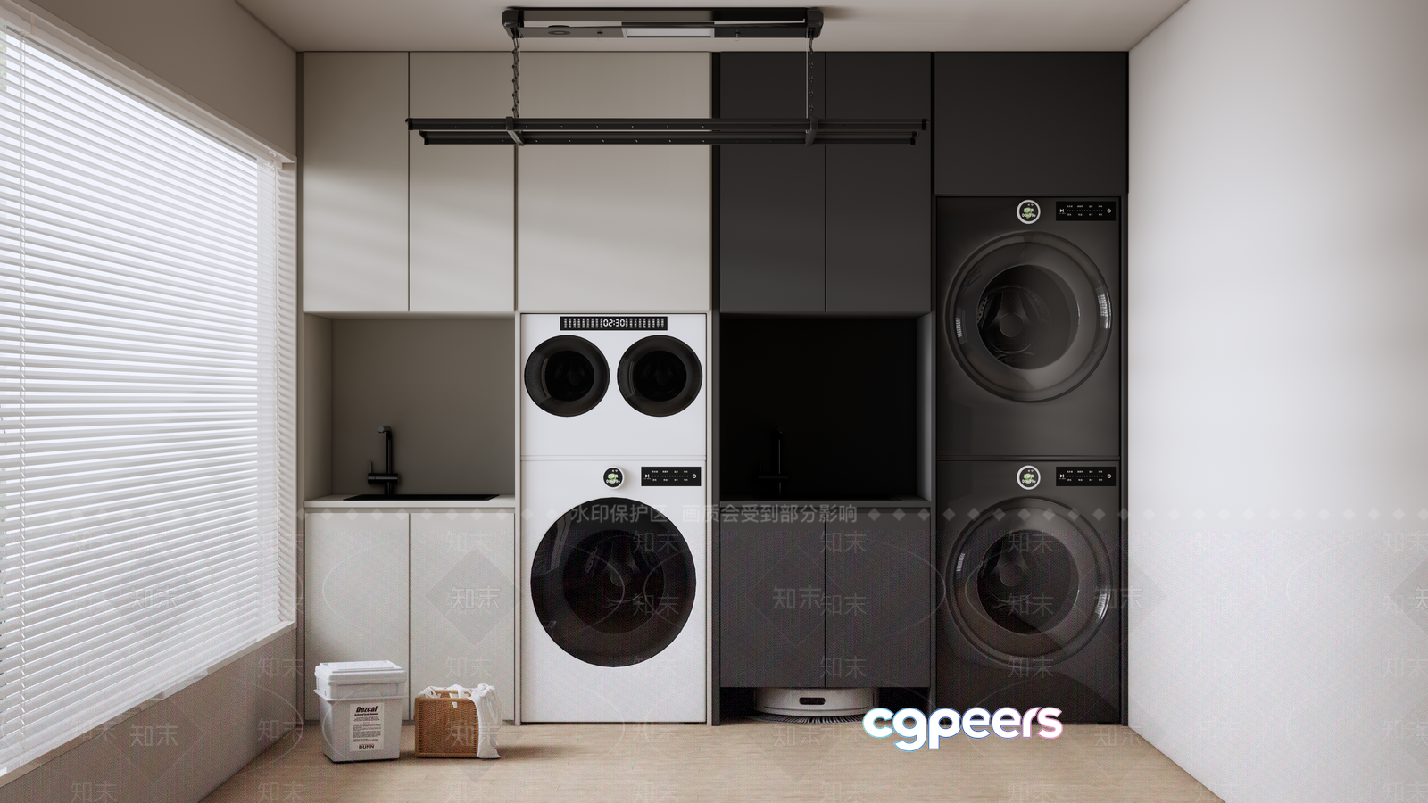 Modern Laundry Room 3D Model - 20132 - VRAY Render