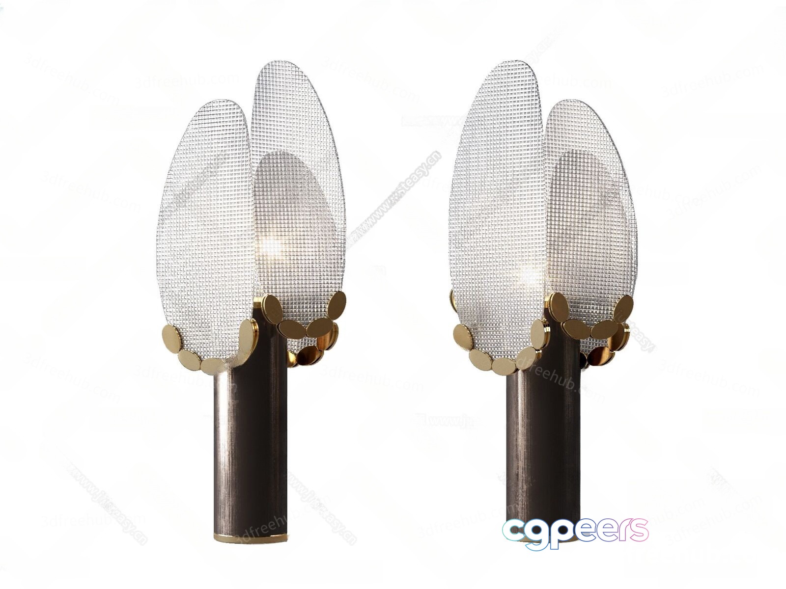 Gold Light Fixture 3D Model - 20802 - VRAY Render