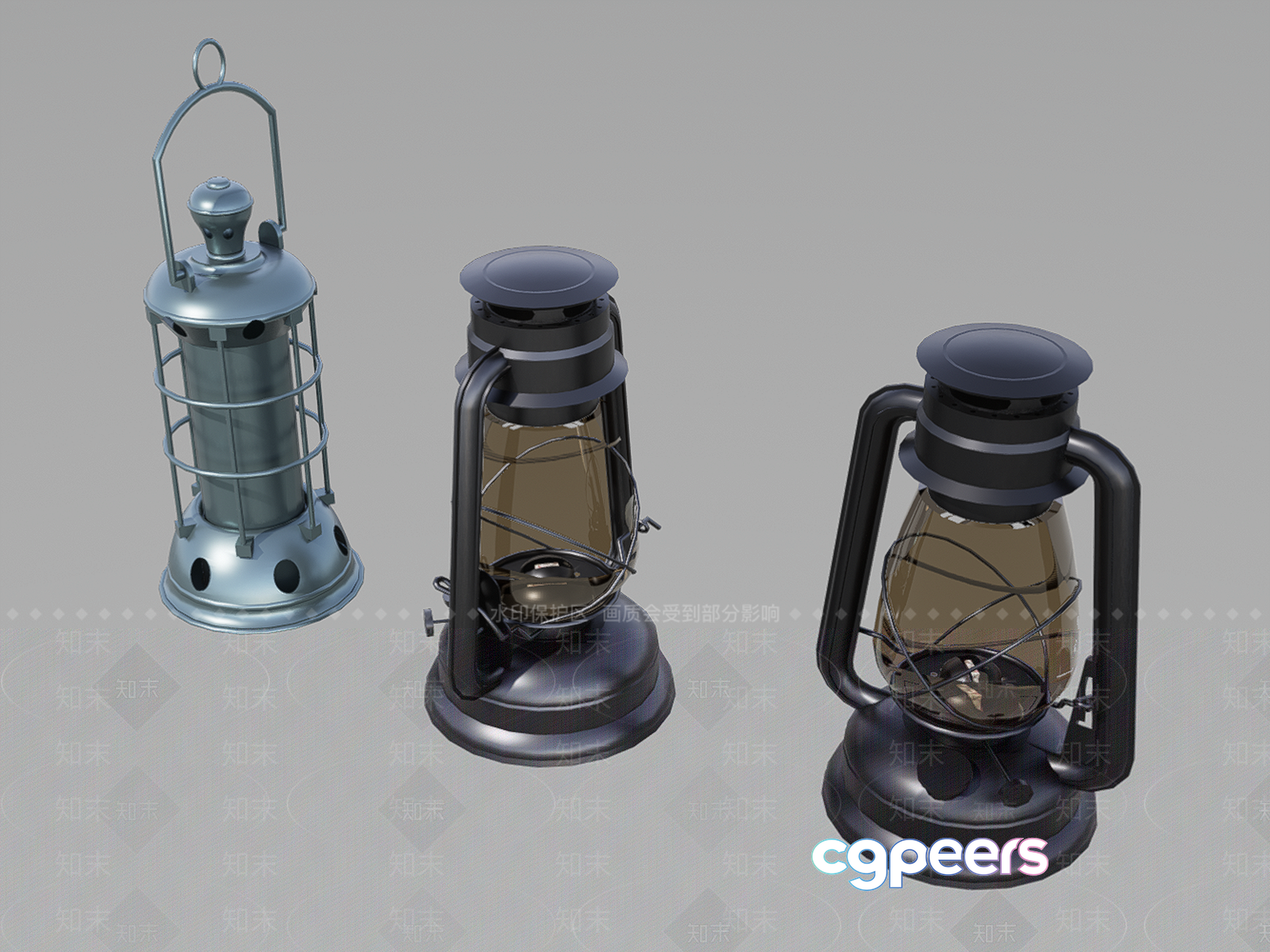A Metal Lantern With A Handle And A Glass Container 3D Model - 22159 - VRAY Render A Metal Lantern With A Handle And A Glass Container 3D Model - 22159 - VRAY Render