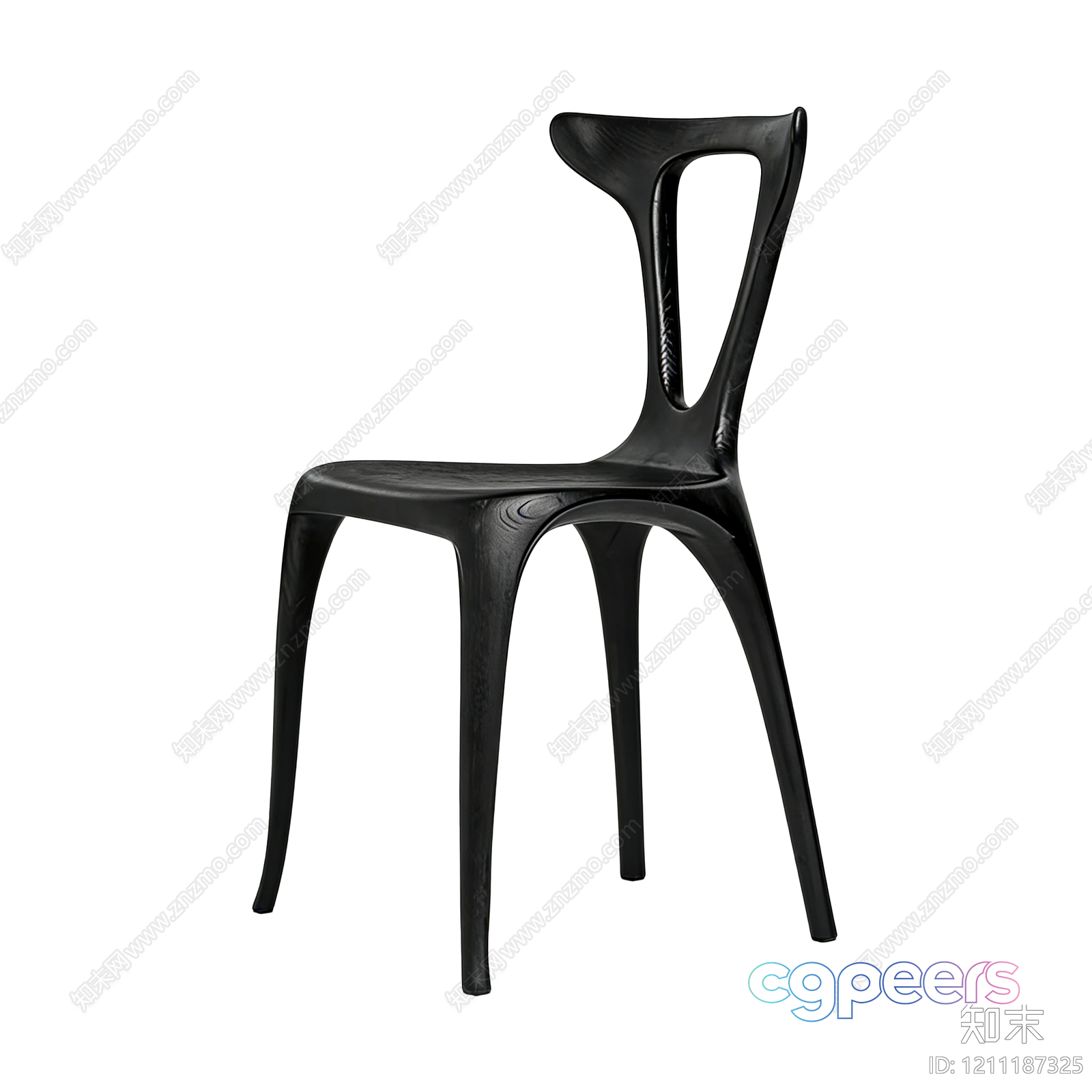 A Black Chair 3D Model - 6904 - VRAY Render