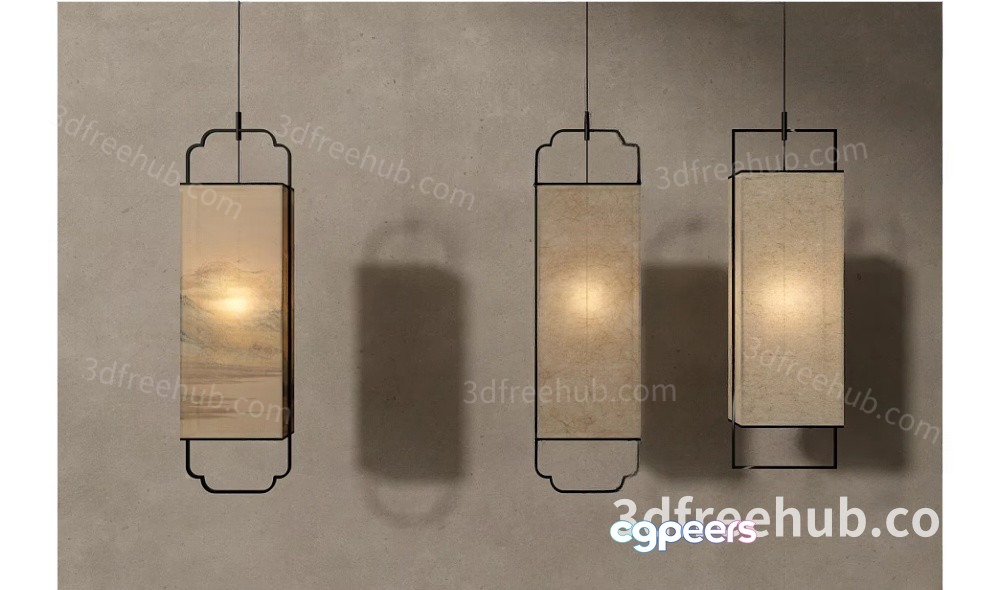 Modern Light Fixtures 3D Model - 19007 - VRAY Render