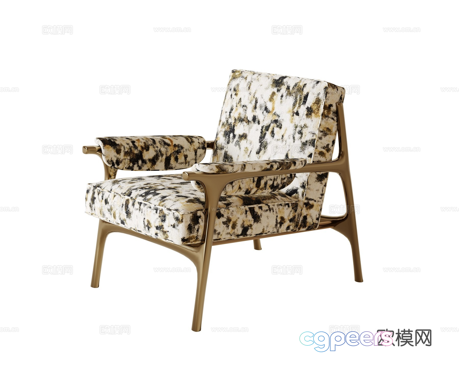 Modern Gold Chair 3D Model - 12206 - VRAY Render Modern Gold Chair 3D Model - 12206 - VRAY Render