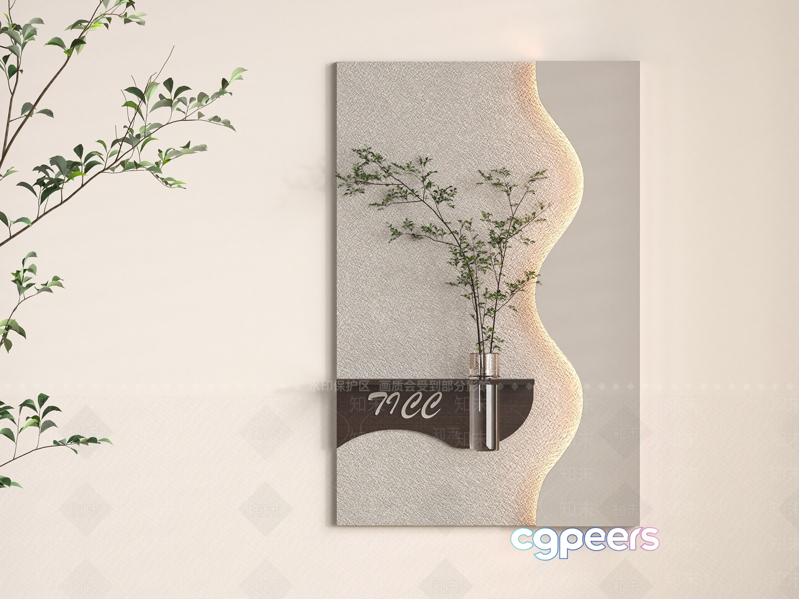Modern Wall Art 3D Model - 21456 - VRAY Render