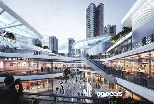Modern Urban Landscape 3D Model - 10707 - VRAY Render Modern Urban Landscape 3D Model - 10707 - VRAY Render