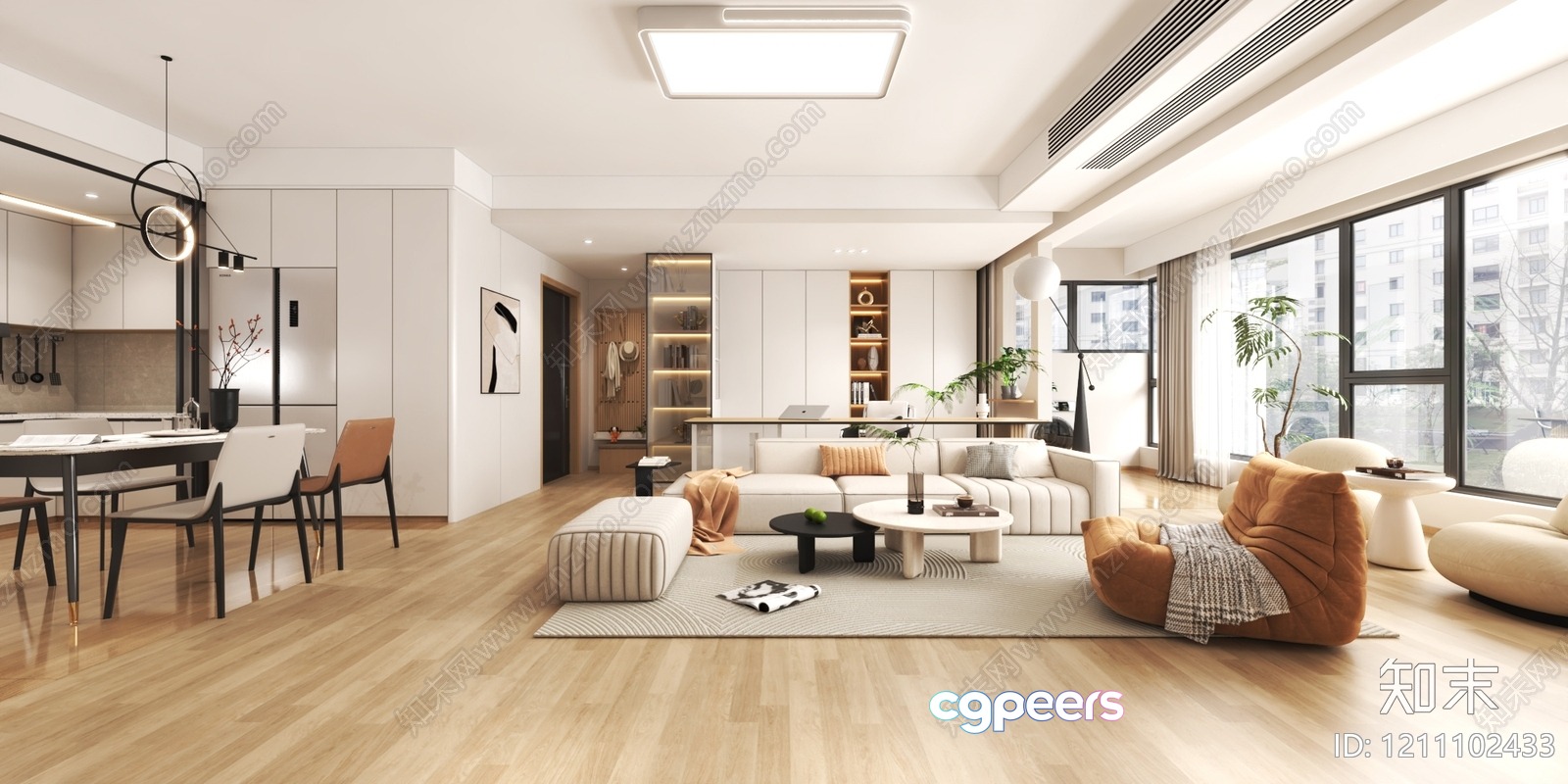 Modern Living Room 3D Model - 20449 - VRAY Render Modern Living Room 3D Model - 20449 - VRAY Render