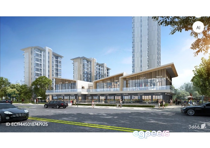 Modern Cityscape 3D Model - 12047 - VRAY Render