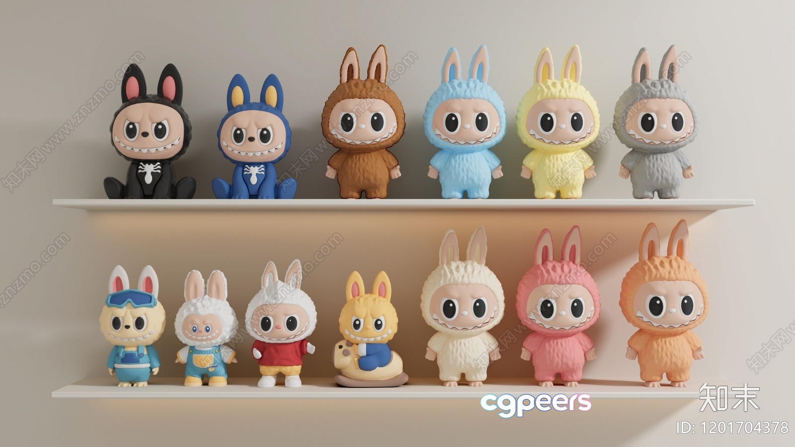 Small Cartoon Figures 3D Model - 23362 - CORONA Render