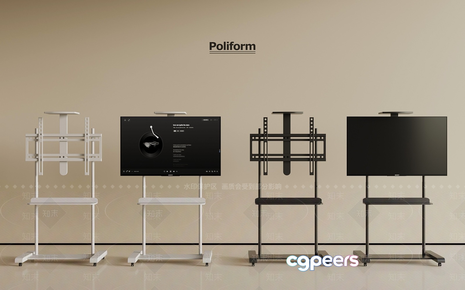 Modern Tv Stand 3D Model - 22546 - VRAY Render