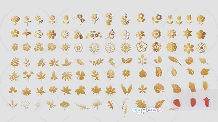 Gold Leaf Designs 3D Model - 20695 - VRAY Render Gold Leaf Designs 3D Model - 20695 - VRAY Render