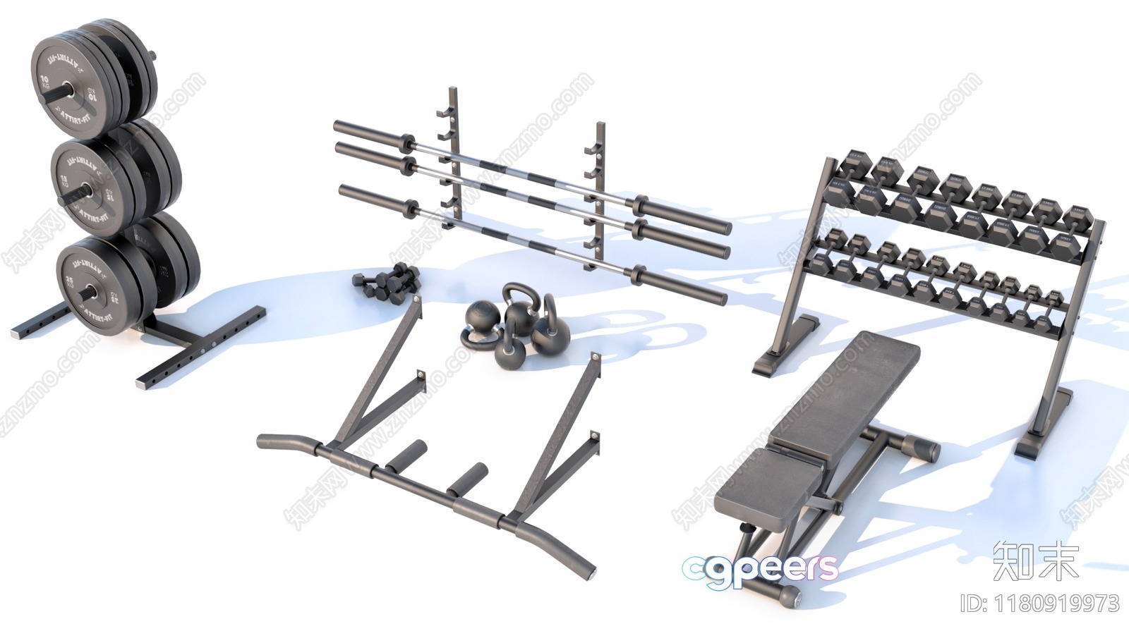 Home Gym Equipment 3D Model - 7133 - VRAY Render