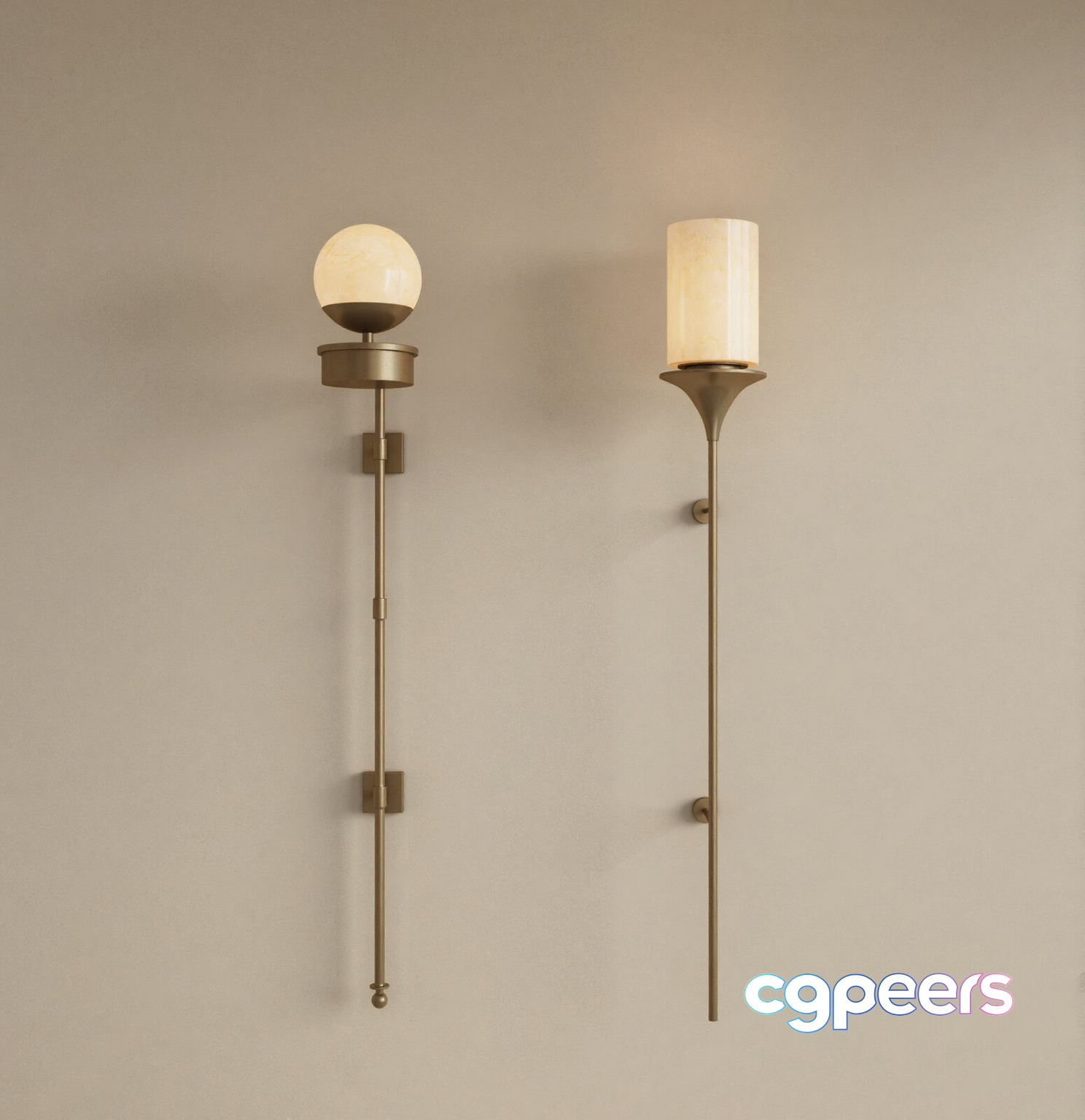 Gold Light Fixture 3D Model - 1862 - VRAY Render Gold Light Fixture 3D Model - 1862 - VRAY Render