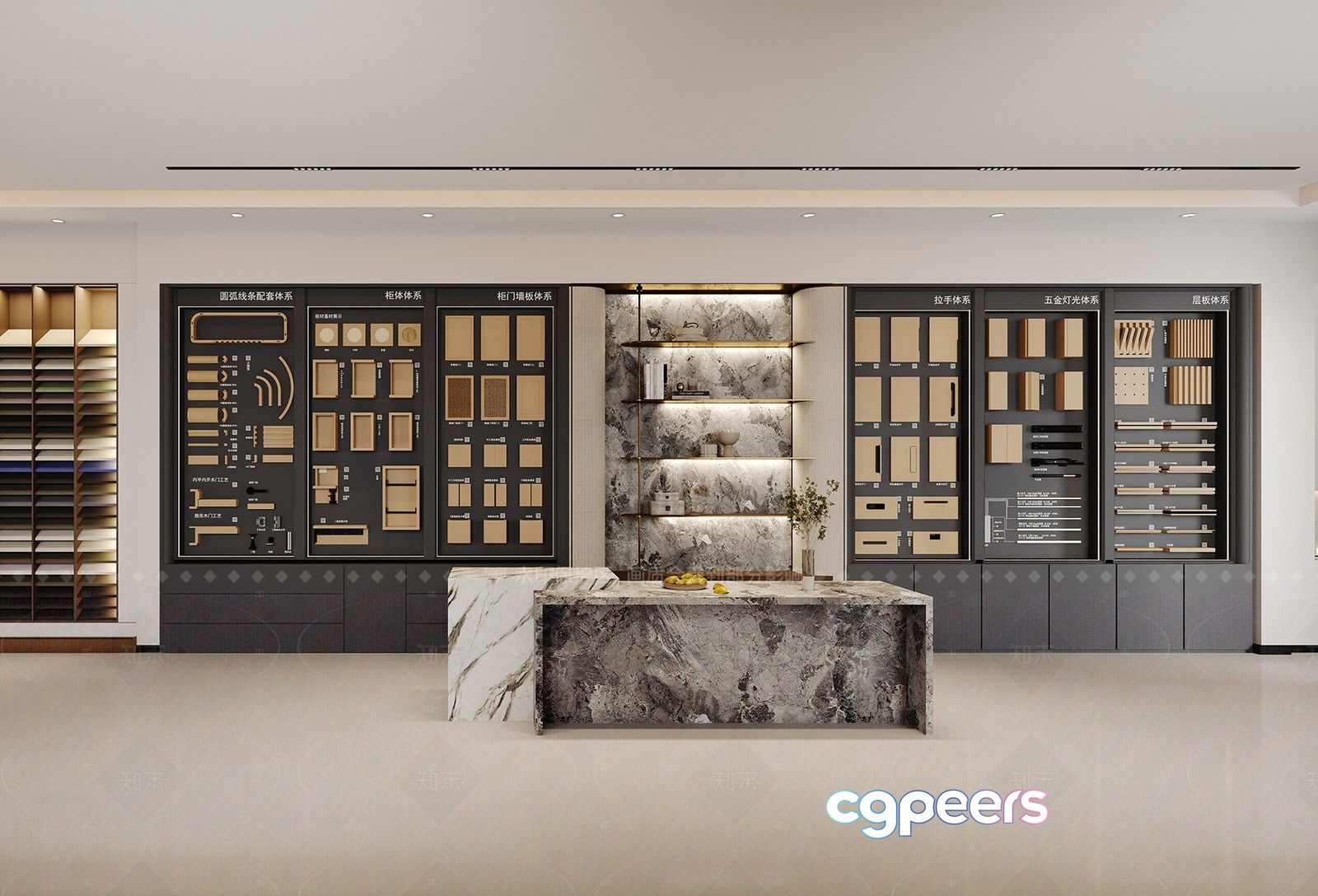 Modern Display Wall 3D Model - 8200 - VRAY Render Modern Display Wall 3D Model - 8200 - VRAY Render