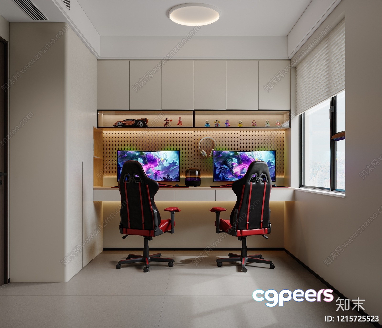 Modern Gaming Room 3D Model - 11952 - VRAY Render Modern Gaming Room 3D Model - 11952 - VRAY Render