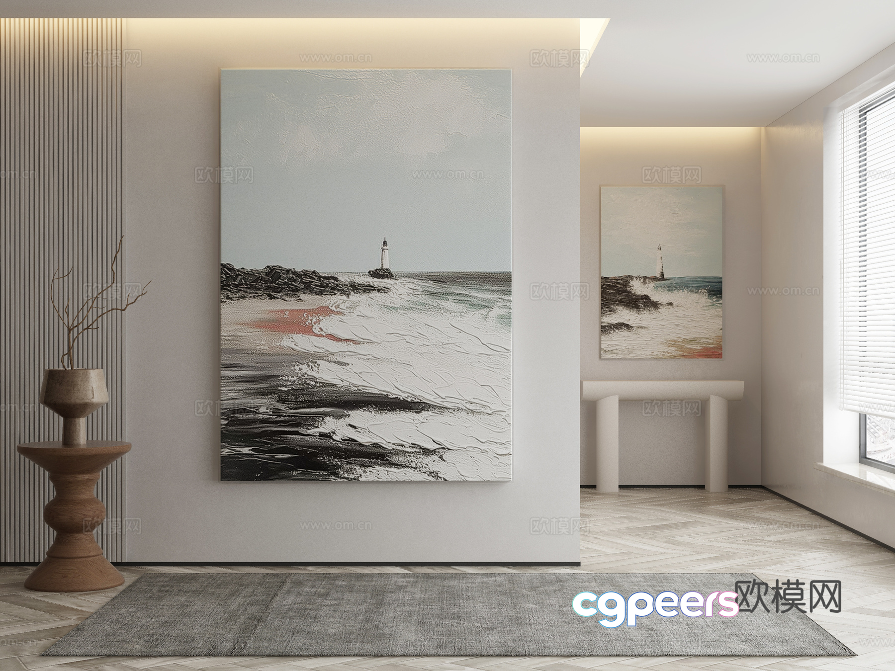 Modern Lighthouse Artwork 3D Model - 1584 - VRAY Render