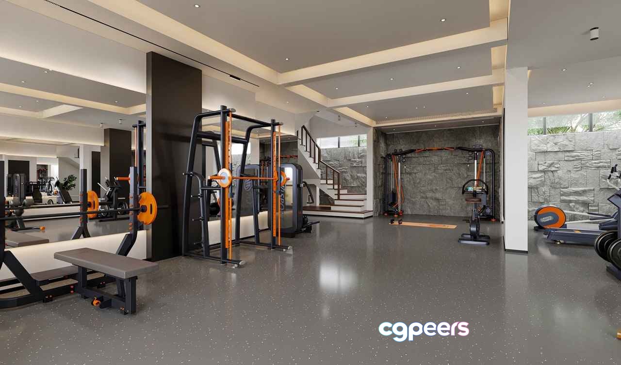 Modern Gym Equipment 3D Model - 5262 - CORONA Render Modern Gym Equipment 3D Model - 5262 - CORONA Render