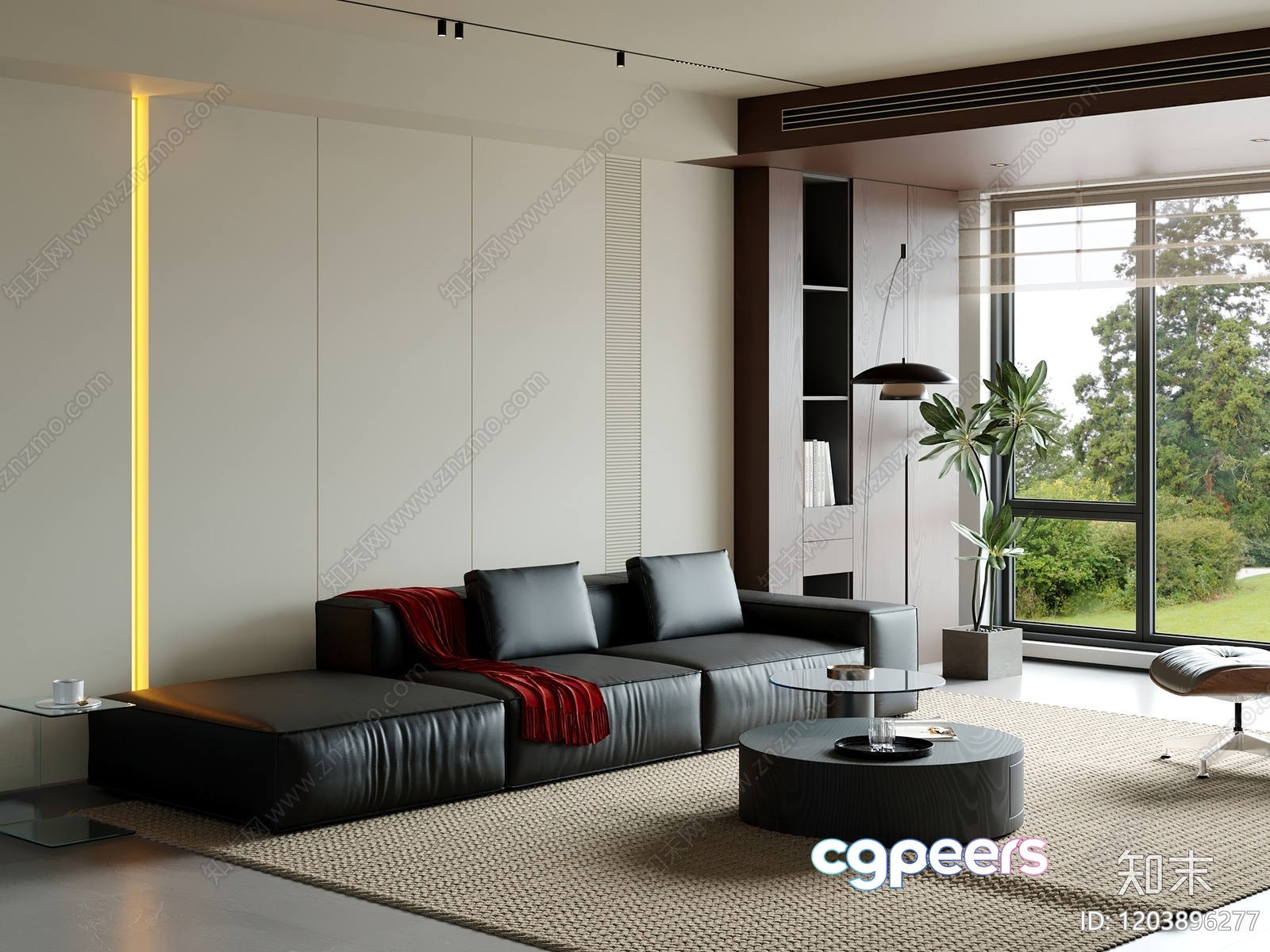 Modern Living Room 3D Model - 20301 - CORONA Render