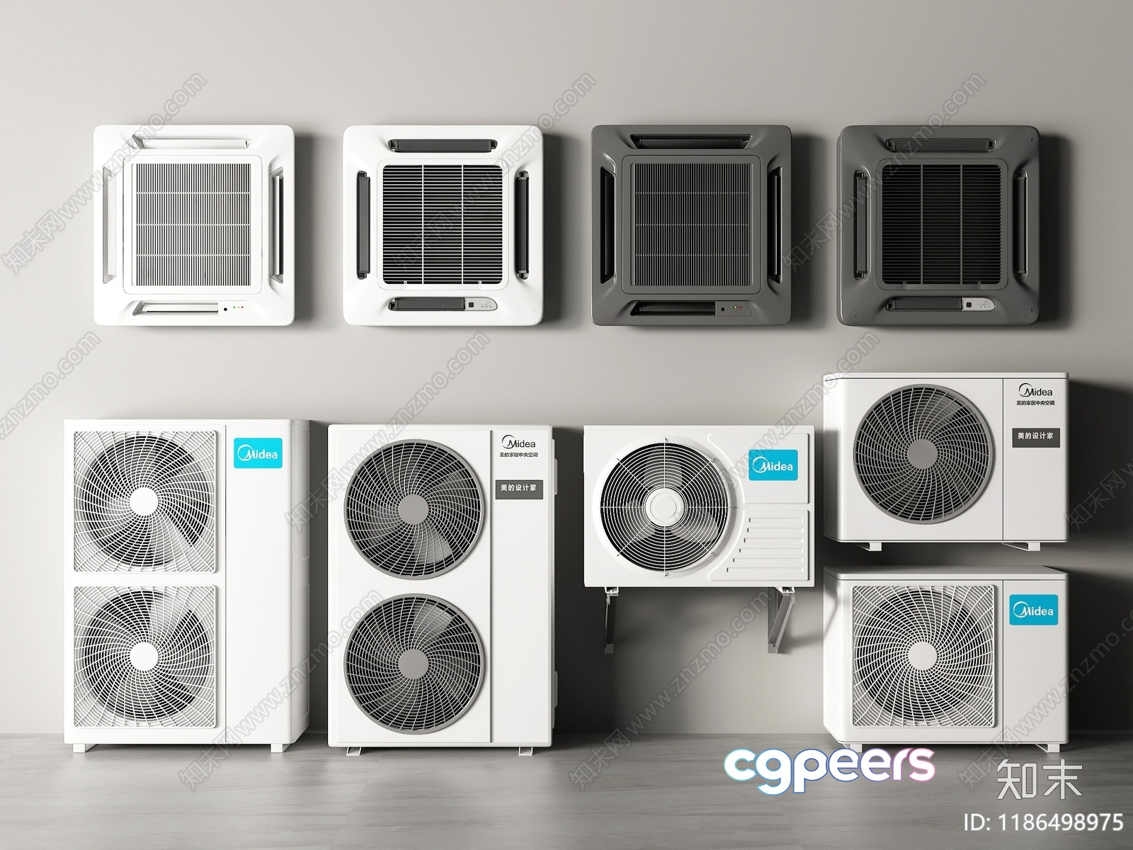 Air Conditioning Units 3D Model - 18391 - VRAY Render
