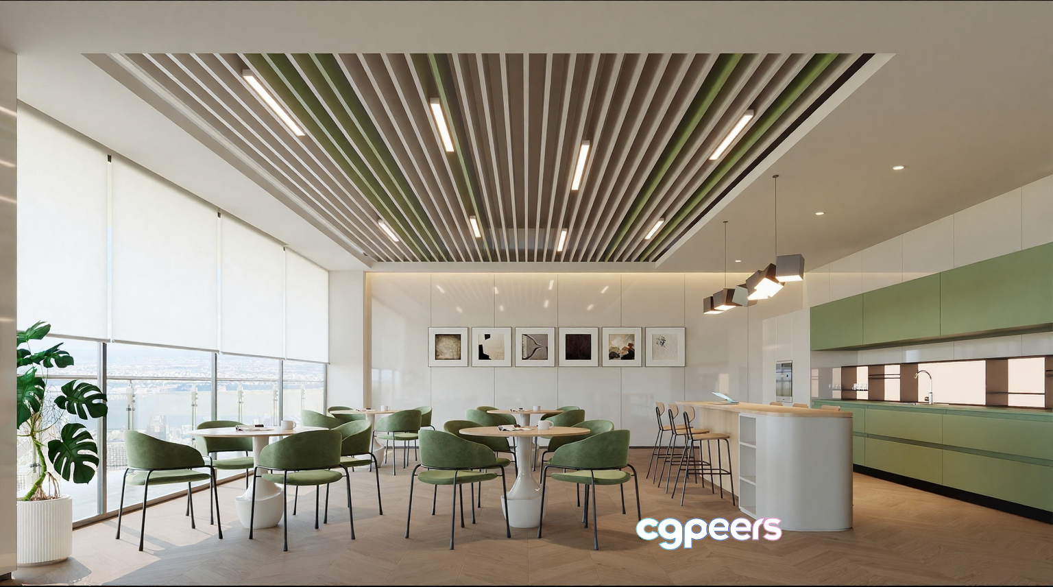 Modern Office Space 3D Model - 17511 - CORONA Render