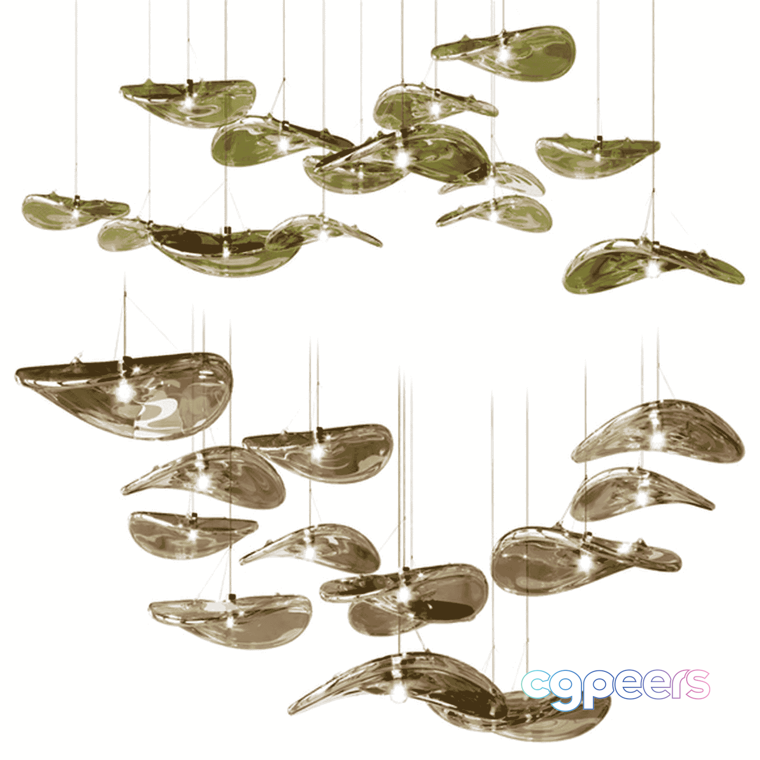 Glass Light Fixture 3D Model - 13490 - CORONA Render