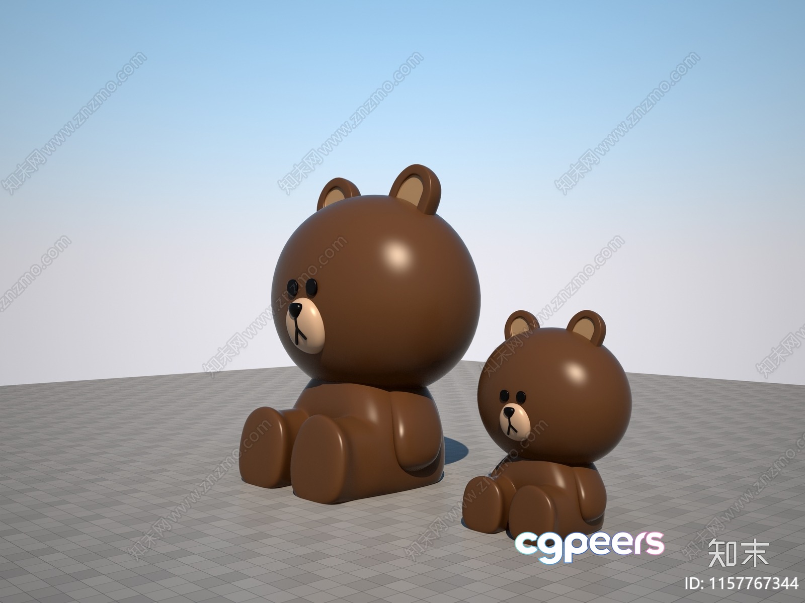 Brown Teddy Bears 3D Model - 17936 - VRAY Render Brown Teddy Bears 3D Model - 17936 - VRAY Render