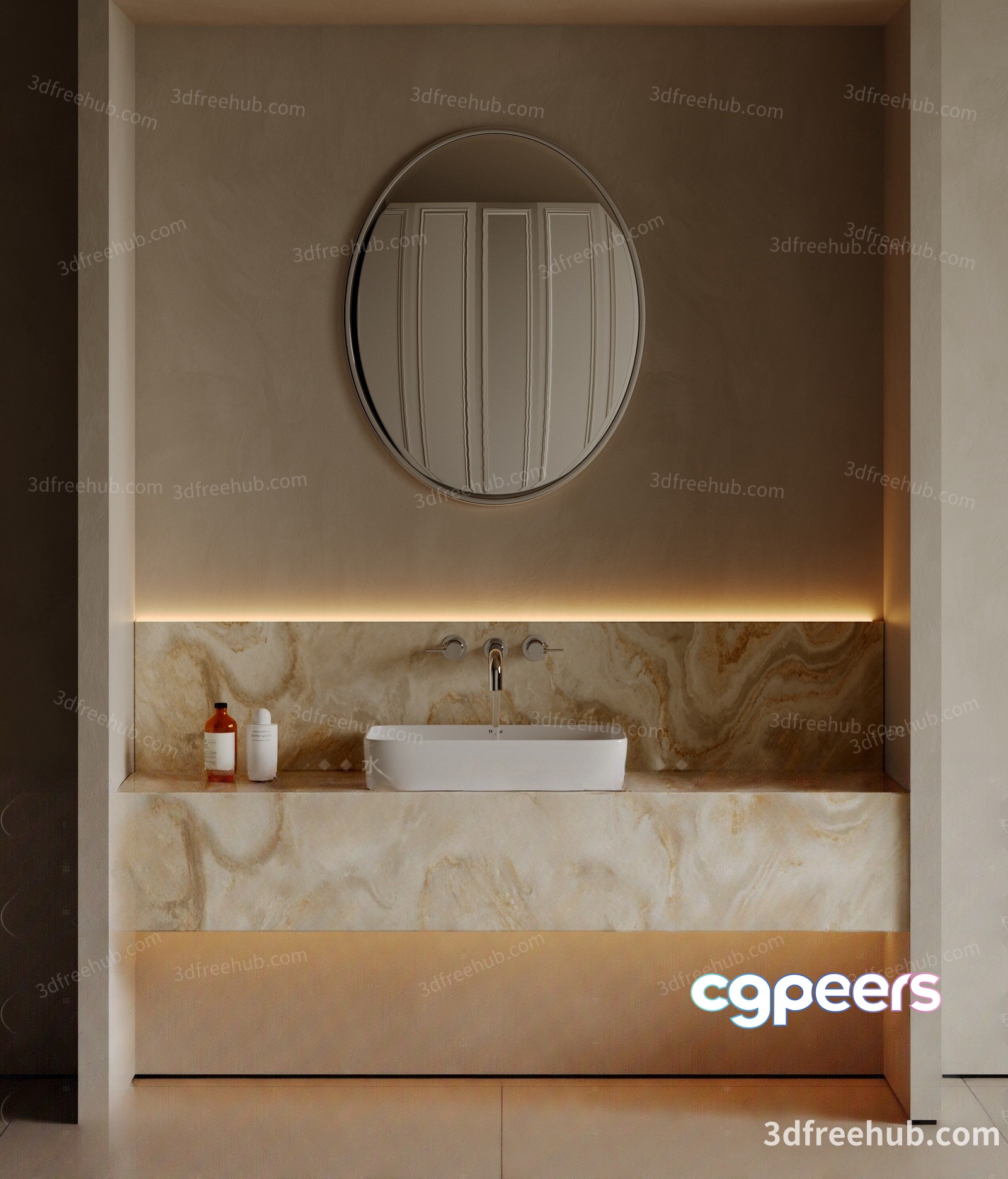 A Modern Bathroom Sink 3D Model - 22419 - VRAY Render A Modern Bathroom Sink 3D Model - 22419 - VRAY Render