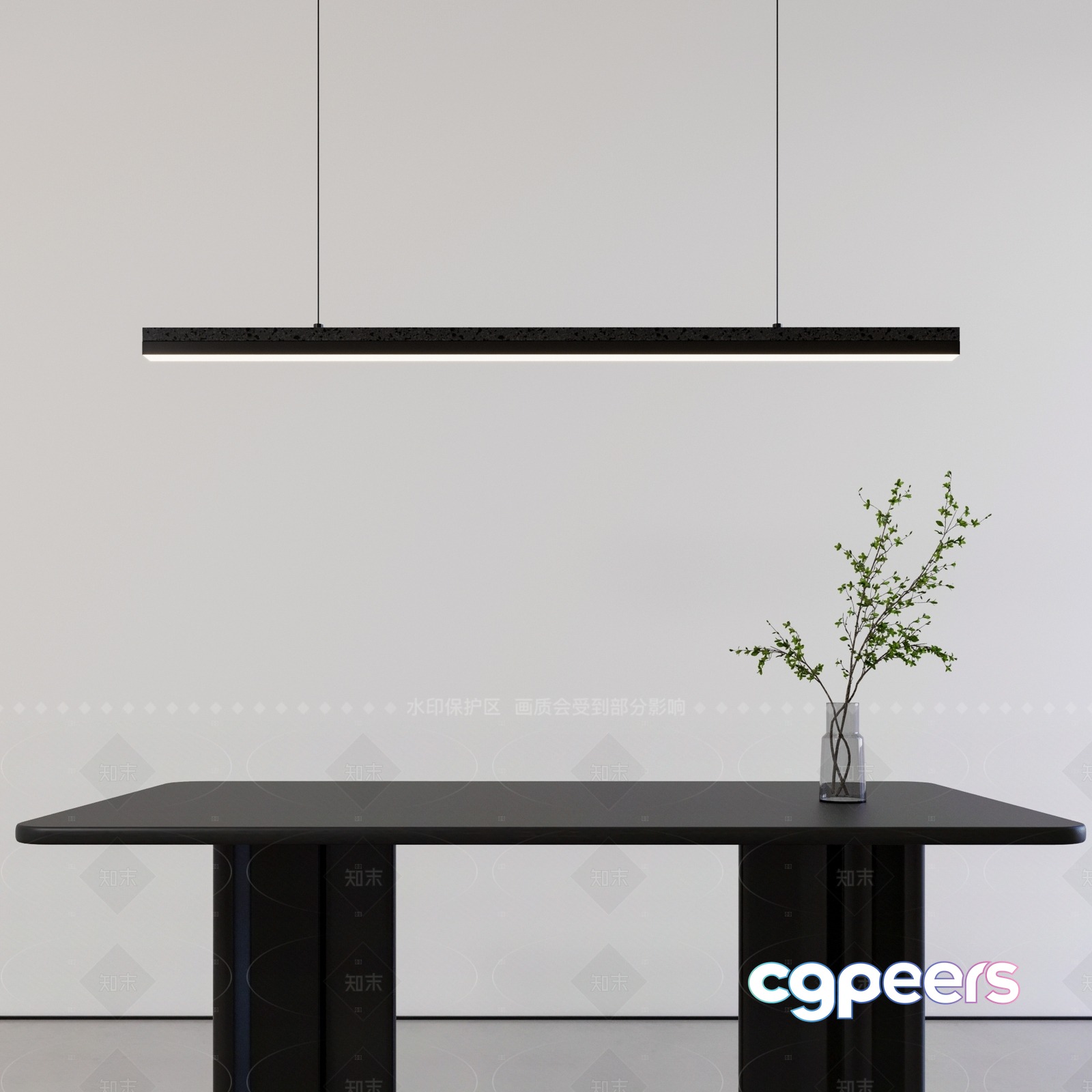 Minimalist Dining Space 3D Model - 9656 - VRAY Render Minimalist Dining Space 3D Model - 9656 - VRAY Render