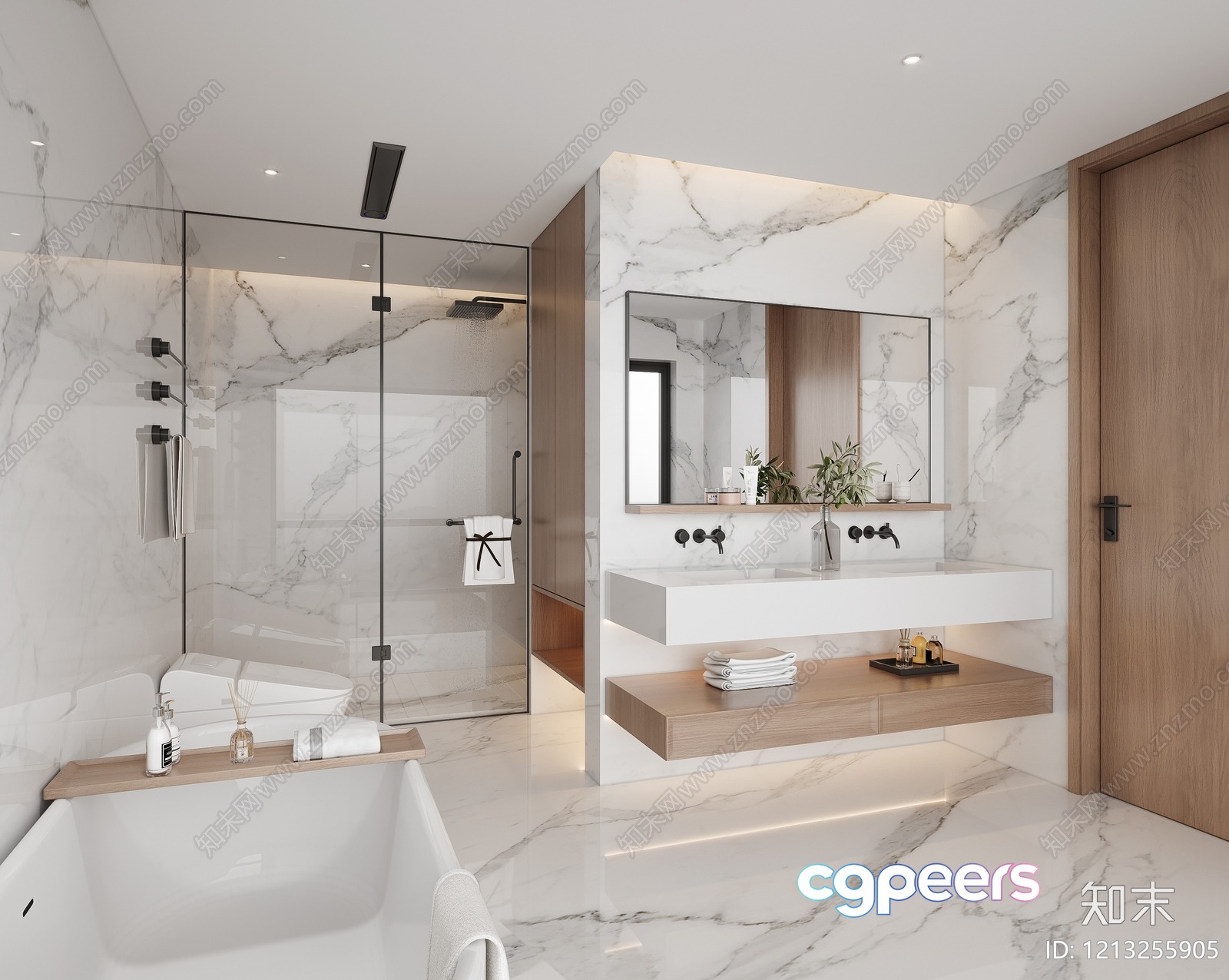 Modern Bathroom 3D Model - 6719 - VRAY Render Modern Bathroom 3D Model - 6719 - VRAY Render