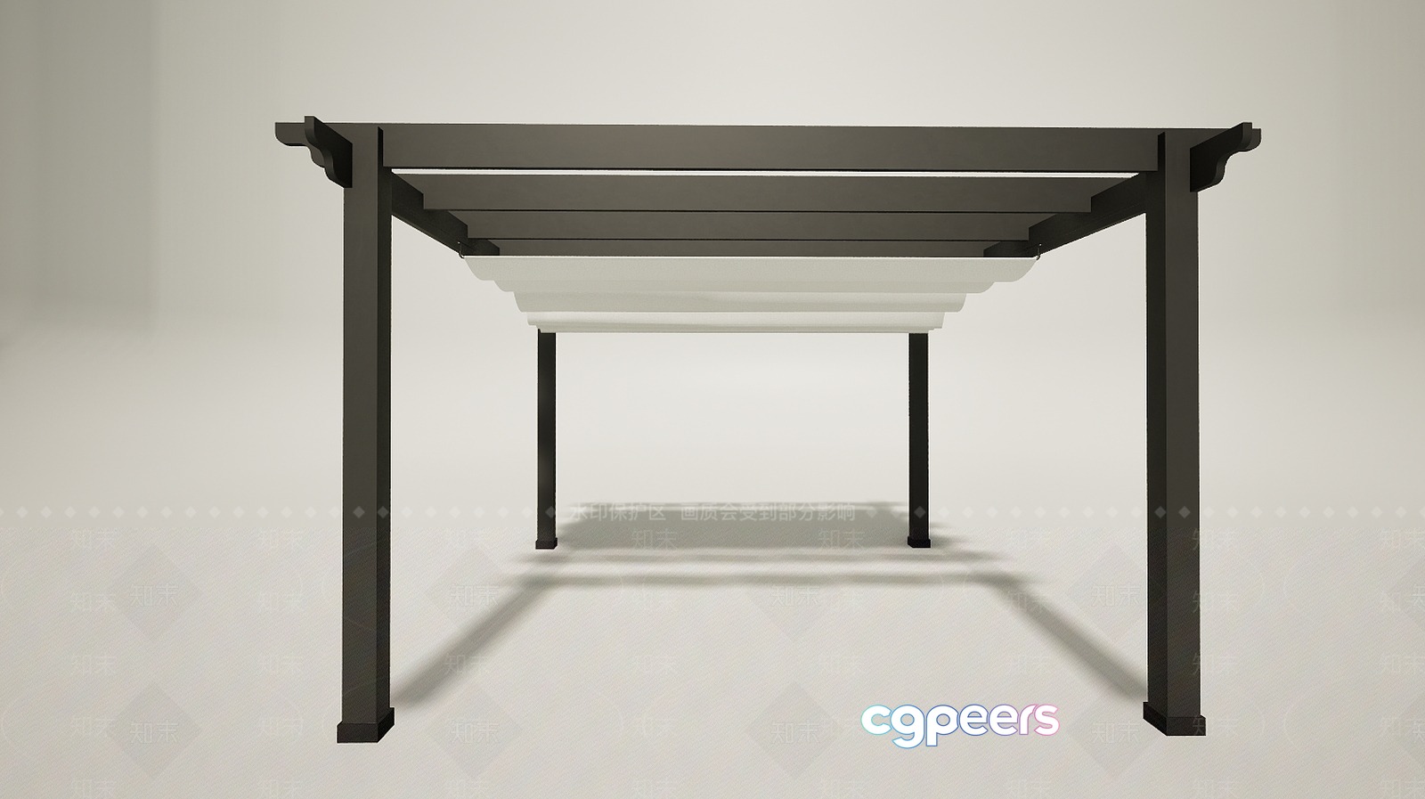 A Black Metal Table 3D Model - 13080 - VRAY Render A Black Metal Table 3D Model - 13080 - VRAY Render