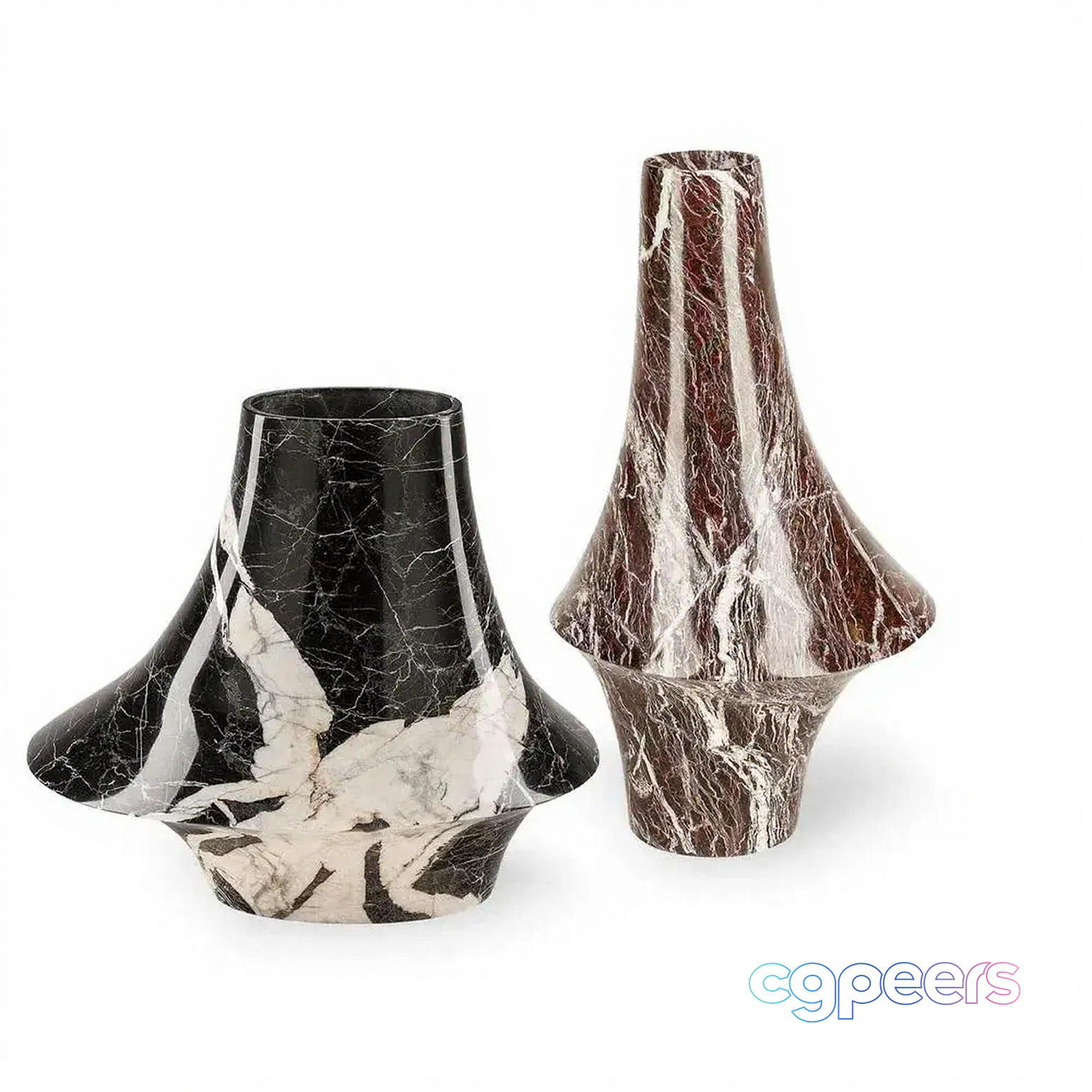 Two Marble Vases 3D Model - 3897 - VRAY Render Two Marble Vases 3D Model - 3897 - VRAY Render