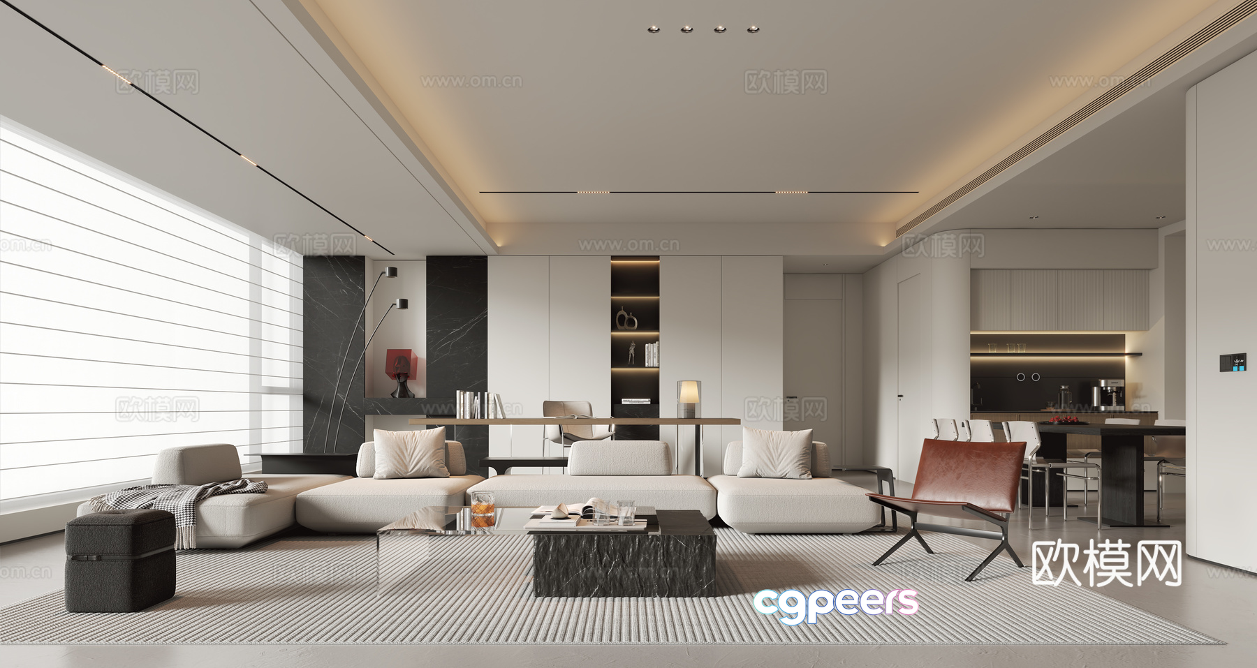 Modern Living Room 3D Model - 11823 - VRAY Render Modern Living Room 3D Model - 11823 - VRAY Render