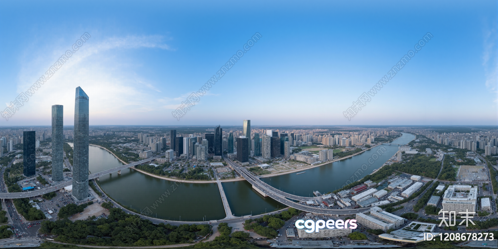 A City Skyline With A River 3D Model - 8478 - VRAY Render A City Skyline With A River 3D Model - 8478 - VRAY Render