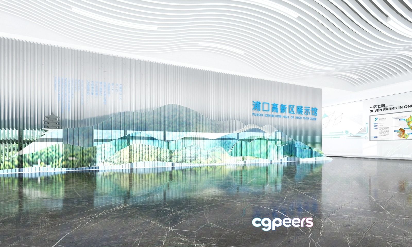 Modern Exhibition Hall 3D Model - 7853 - VRAY Render